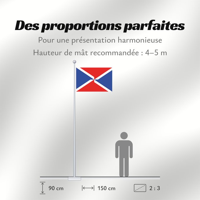 Proportions du drapeau : Dingli	Ħad-Dingli in Malta