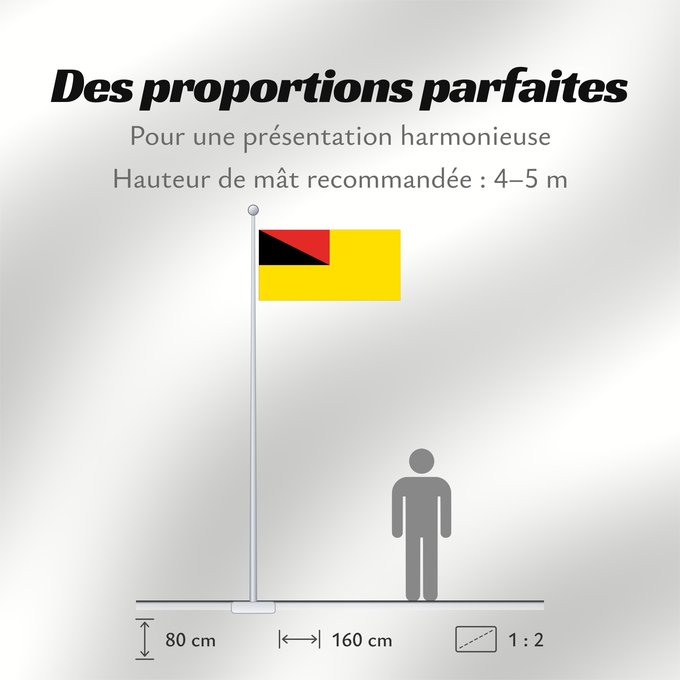 Proportions du drapeau : Negeri Sembilan Negeri Sembilan, a state of Malaysia