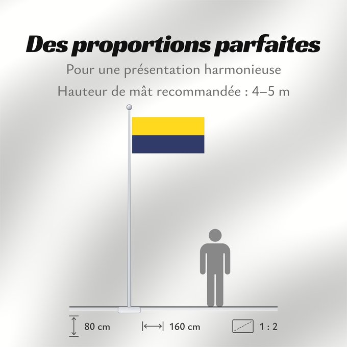 Proportions du drapeau : Perlis Perlis, Malaysia