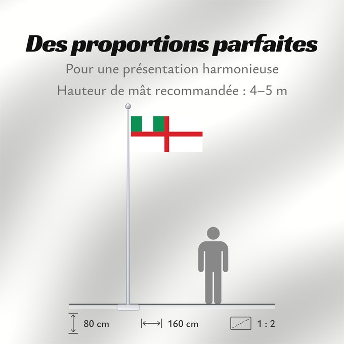Proportions du drapeau : Naval Ensign of Nigeria 1960