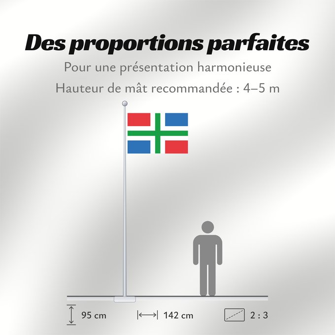 Proportions du drapeau : Groningen	Province of Groningen, Netherlands	Groningue	Groninga