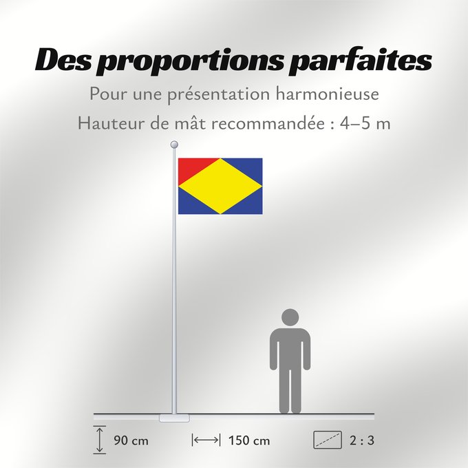 Proportions du drapeau : Brouwershaven	Brouwershaven (1961-1997)