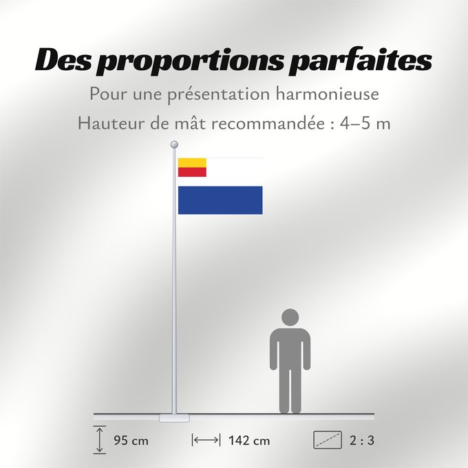 Proportions du drapeau : Duiven	Dutch municipality of Duiven