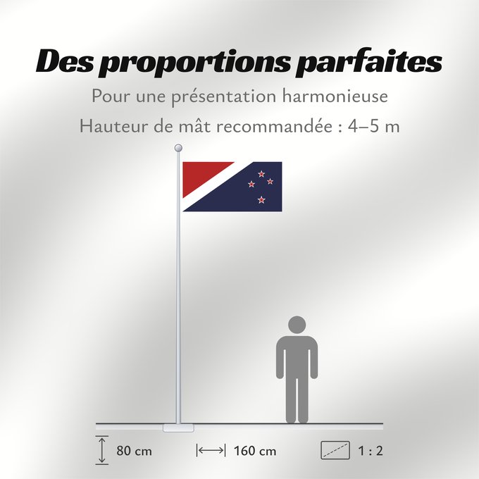 Proportions du drapeau : John Traft s New Zealand