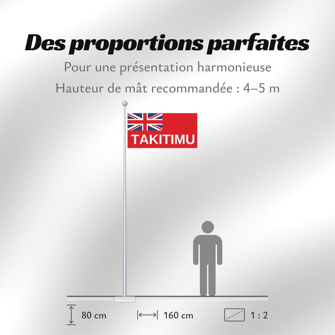 Proportions du drapeau : NZ-Takitimu	Design data from FOTW