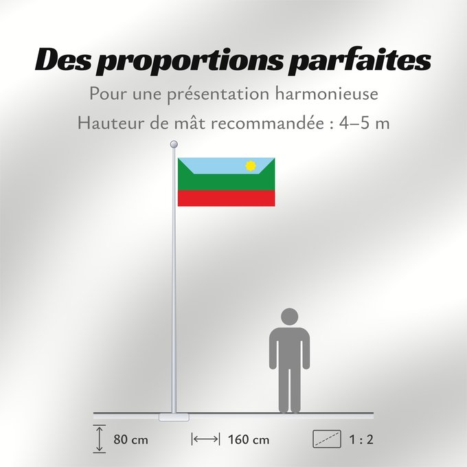 Proportions du drapeau : Chachapoyas	Llaqta wiphala