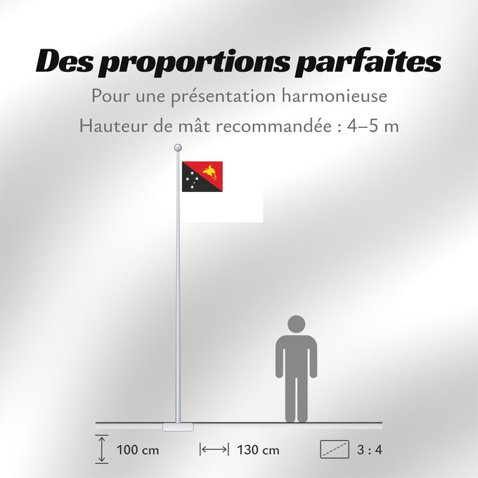 Proportions du drapeau : Naval Ensign of Papua New Guinea