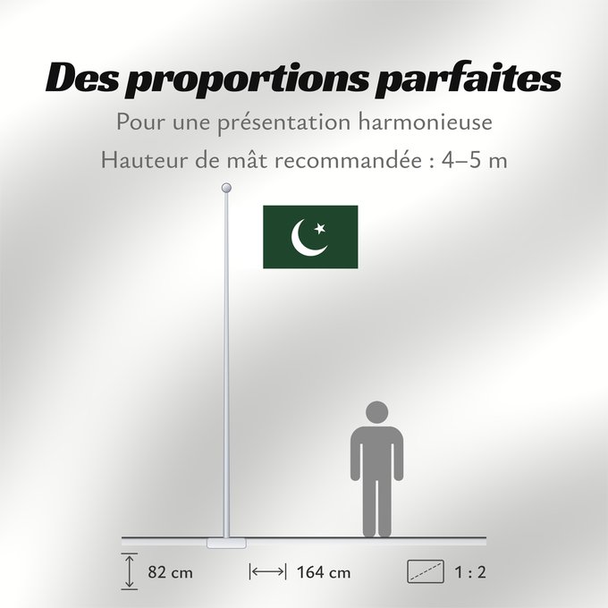 Proportions du drapeau : Naval Ensign of Pakistan