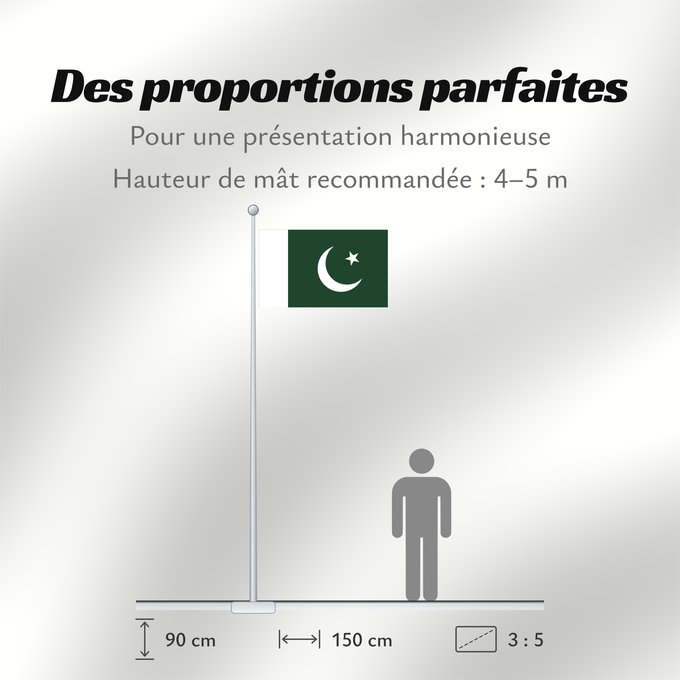Proportions du drapeau : Pakistan	 Pakistan	Pakistán	Paquistão	علم باكستان	পাকিস্তানের জাতীয় পতাকা	পাকিস্তানর ফিরালহান	Pakistano	पाकिस्तान का ध्वज	ପାକିସ୍ତାନୀ ଝଣ୍ଡା	ਪਾਕਿਸਤਾਨ ਦਾ ਕੌਮੀ ਝੰਡਾ	د پاکستان بيرغ	Флаг Пакистана	Pakistana	பாக்கித்தான் கொடி	Прапор Пакистану	پاکستان کا پرچم