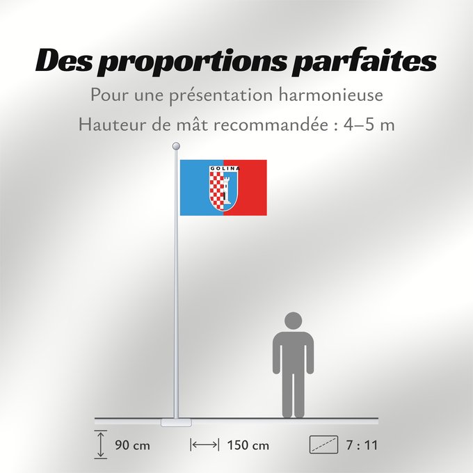 Proportions du drapeau : POL Golina Goliny