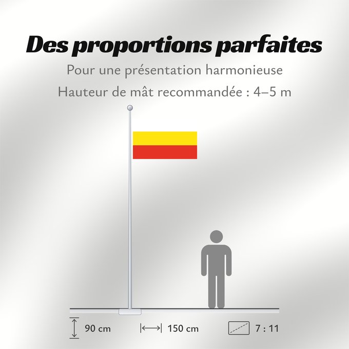 Proportions du drapeau : POL Gubin Gubin Guben Gubina