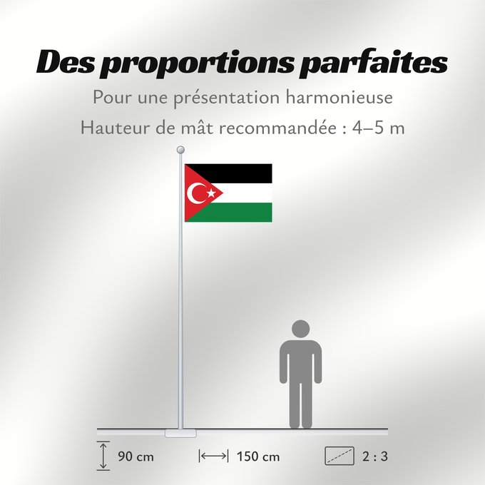 Proportions du drapeau : Gaza-Turkey solidarity	Gaza-Turkey solidarity flag