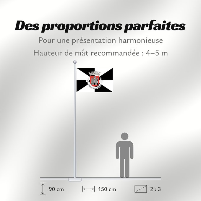 Proportions du drapeau : Castelo Branco