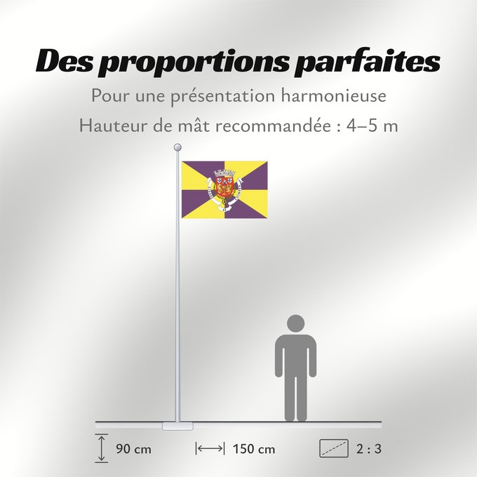 Proportions du drapeau : Coimbra