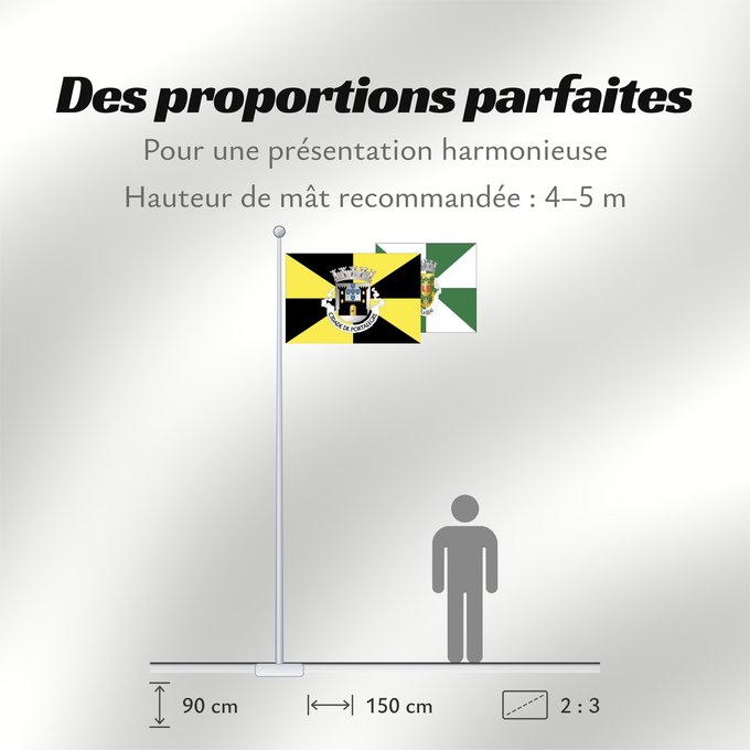 Proportions du drapeau : Portalegre