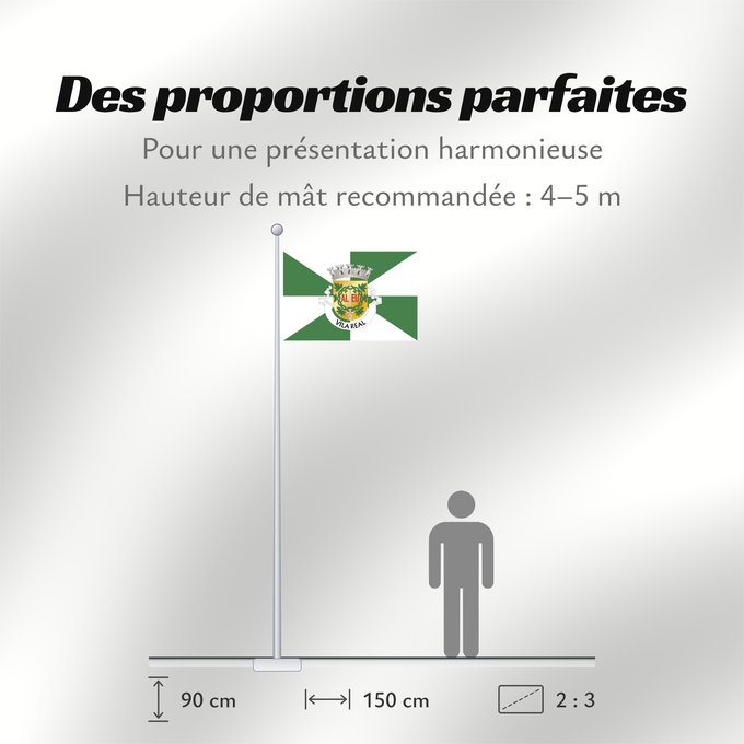 Proportions du drapeau : Vila Real