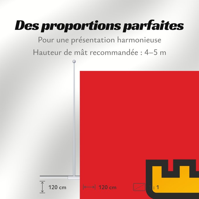 Proportions du drapeau : Mocidade Portuguesa