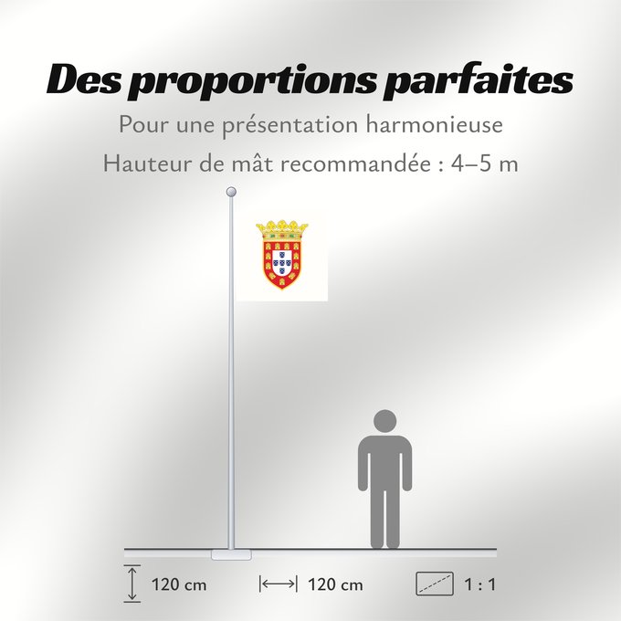 Proportions du drapeau : Portugal 1495 Portugal (1495-1521) Portogallo (1495-1521) Portugal 1495-1521