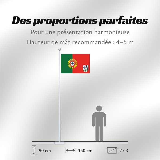 Proportions du drapeau : Portuguese Timor  1965 proposal	Proposed flag of Portuguese Timor	Timor portugais (proposition)	Timor Portugués (propuesta)	Portugiesisch-Timor (Vorschlag)	Timor portoghese (proposta)