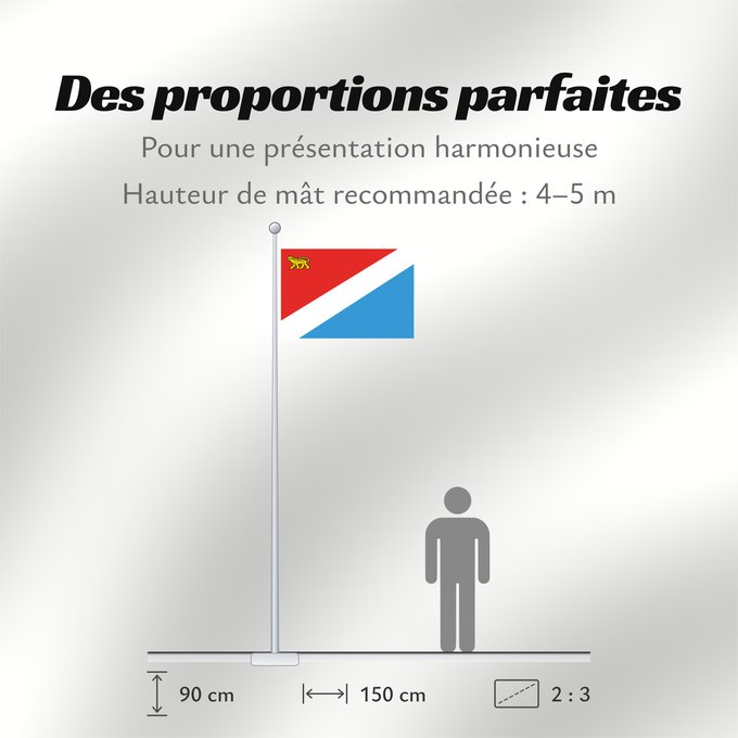 Proportions du drapeau : Primorsky Krai	Kraï du Primorie	 Krai de Primorie	Primorski Krai