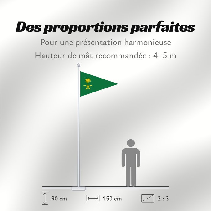 Proportions du drapeau : Saudi Arabian Army