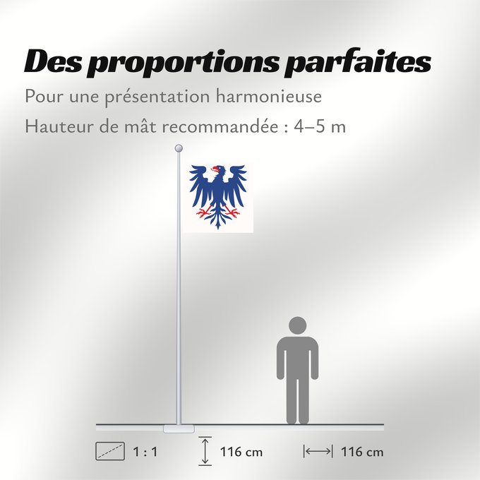 Proportions du drapeau : Värmlands län