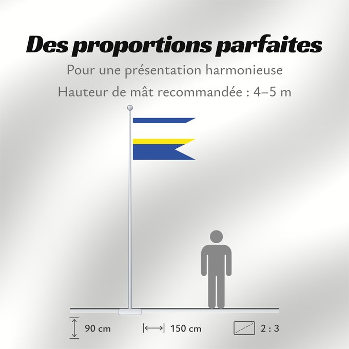 Proportions du drapeau : Čakajovce Čakajovce, Slovakia