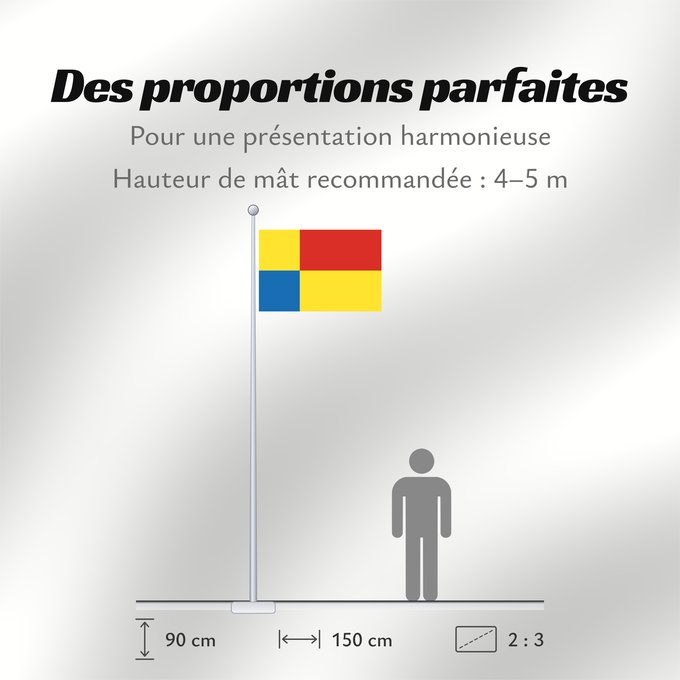 Proportions du drapeau : Kosicky vlajka Košice Region Région de Košice Región de Košice Košice (Region)