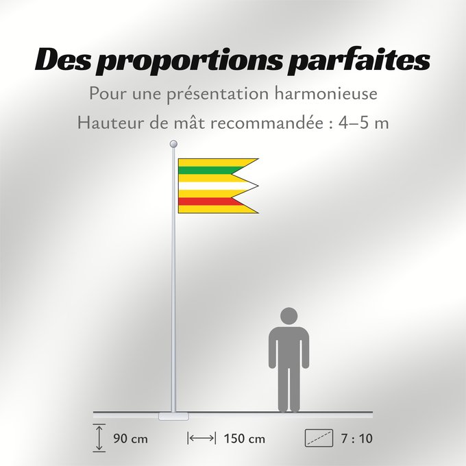 Proportions du drapeau : Slovakia Lekenye	Bohúňovo	Lekenye