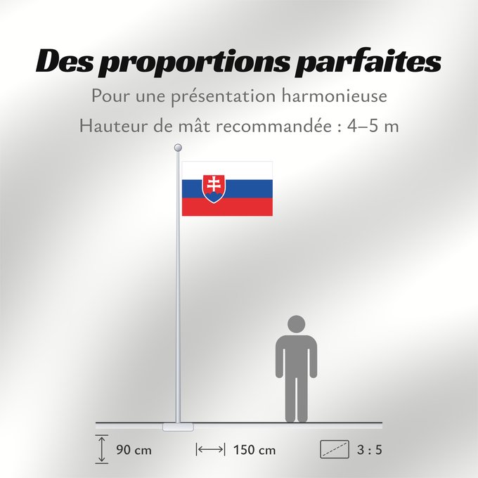 Proportions du drapeau : Slovakia Slovakia. Image from here, colors Slovaquie Eslovaquia Slowakei Slovacchia Slowakije Eslováquia Słowacji Сцяг Славакіі Национално знаме на Словакия Slovačke Slovenská vlajka Slovakiets Σημαία της Σλοβακίας Slovaki lipp Slovakian Slóvaice Szlováki