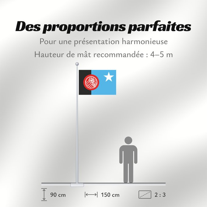 Proportions du drapeau : Proposed New Somali	My proposal for the new Flag of the Republic of Somalia