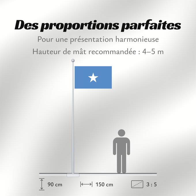 Proportions du drapeau : Somalia	Somalie	Somalië	علم الصومال	ソマリアの国旗	Прапор Сомалі