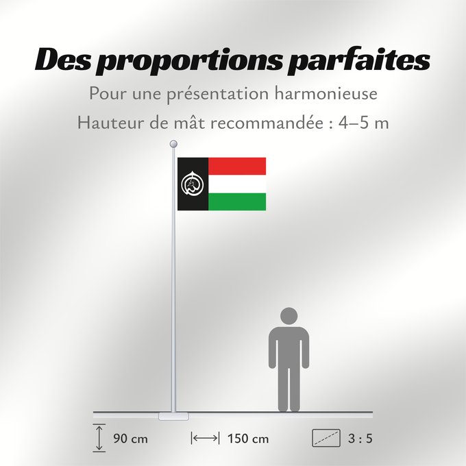 Proportions du drapeau : Pattani