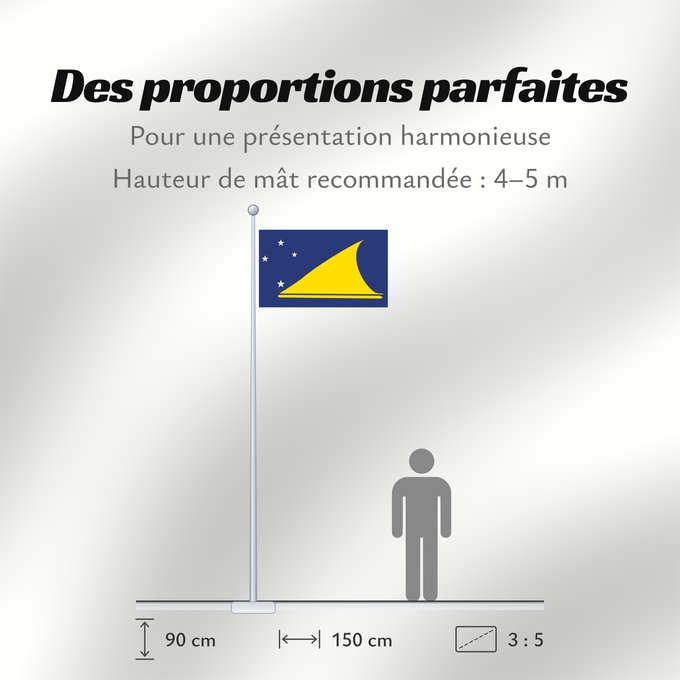 Proportions du drapeau : Tokelau Tokelau since May 2008 Tokelau que fuera adoptada en mayo de 2008 por el parlamento local de este territorio dependiente de Nueva Zelanda Pīwari o Tokelau
