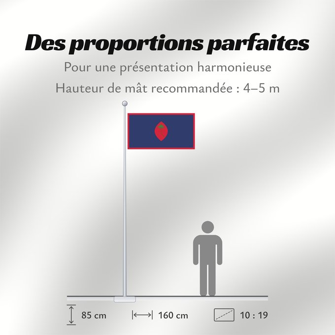 Proportions du drapeau : Guam