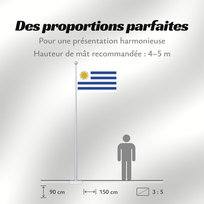 Proportions du drapeau : Uruguay	L Uruguay	Dell Uruguay	Uruguai	Urugwaju	D Uruguai	علم أوروغواي	D Uruguay	Uruwayi wiphala	L Uruguai	Urugvajo	Uruguaiko bandera	E Uruguai	Poyvi Uruguái	Irigwe	ウルグアイの国旗	Pāmitl Uruguay	Uruwayi unanchan	Флаг Уругвая	Urugvaja	Uruguays