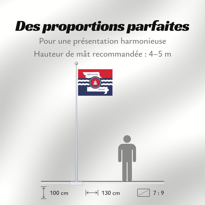 Proportions du drapeau : Jefferson City, Missouri Jefferson City, Misuri En Jefferson City, Missouri