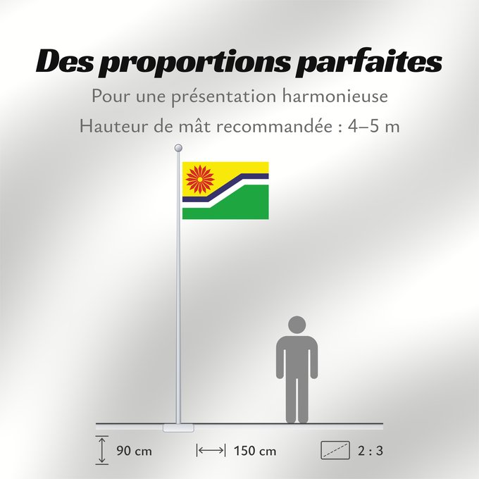 Proportions du drapeau : Mpumalanga Province	Mpumalanga Province  South Africa  - colours based on vector-images	Province de Mpumalanga	Provincia de Mpumalanga	Mpumalanga Provinz	Provincia di Mpumalanga