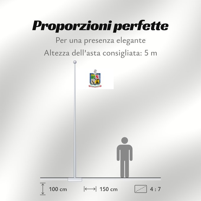 Proporzioni della bandiera: Nuevo Leon	Nuevo León