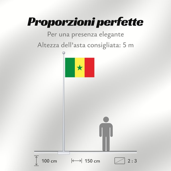 Proporzioni della bandiera: Senegal	Sénégal	Senegalo	پرچم سنگال	Senegala