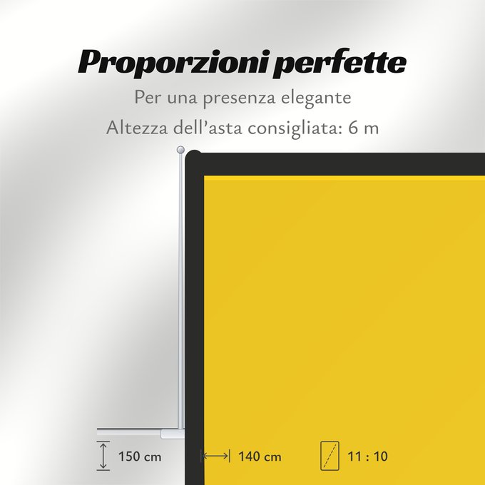 Proporzioni della bandiera: David Lam Arms