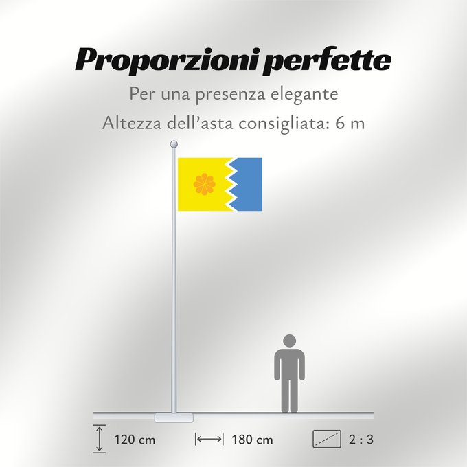 Proporzioni della bandiera: Viña del Mar, Chile Viña del Mar