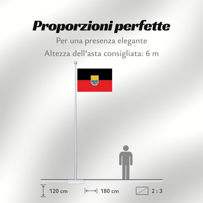 Proporzioni della bandiera: Cúcuta Cúcuta, Colombia
