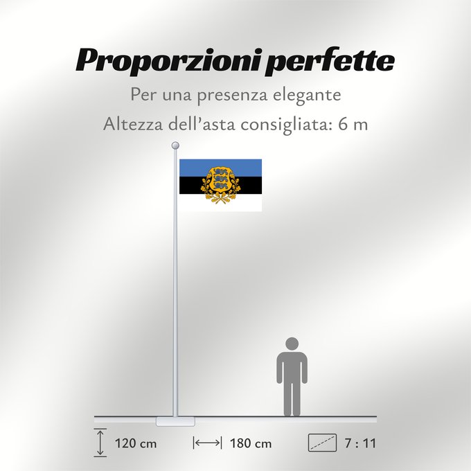 Proporzioni della bandiera: President of Estonia Presidential Standard of Estonia Étendard présidentiel de l'Estonie Estandarte Presidencial de Estonia Standarte des estnischen Präsidenten Stendardo presidenziale dell'Estonia
