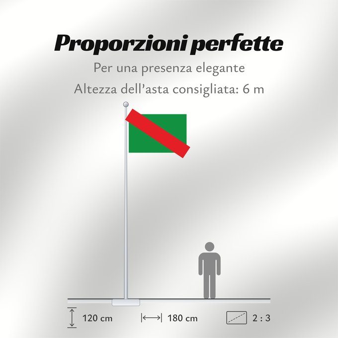 Proporzioni della bandiera: La Calahorra Spain	La Calahorra, in Granada province, Spain	La Calahorra	Es de paño rectangular