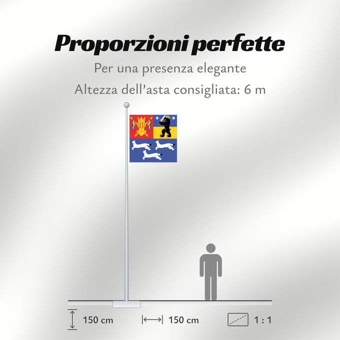 Proporzioni della bandiera: Länsi-Suomen lääni