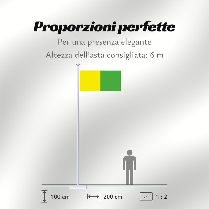 Proporzioni della bandiera: County Leitrim Comté de Leitrim Condado de Leitrim Contea di Leitrim