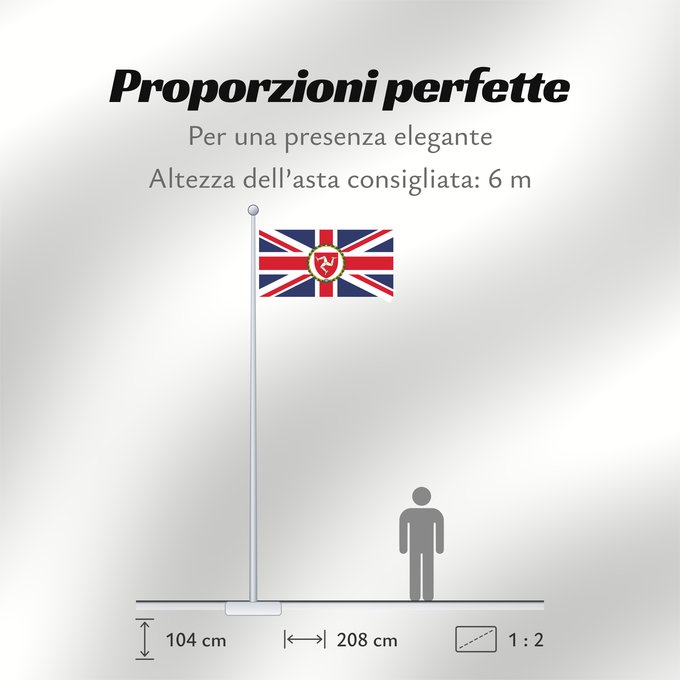 Proporzioni della bandiera: Lieutenant Governor of the Isle of Man	This flag was originally uploaded as w en Image Flag of the Governor of the Isle of Man	Lieutenant-Gouverneur de l'Île de Man	Teniente Gobernador de la Isla de Man	Vizegouverneur der Isle of Man	Luogotenente Governat