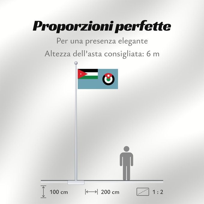 Proporzioni della bandiera: Royal Jordan Air Force Ensign