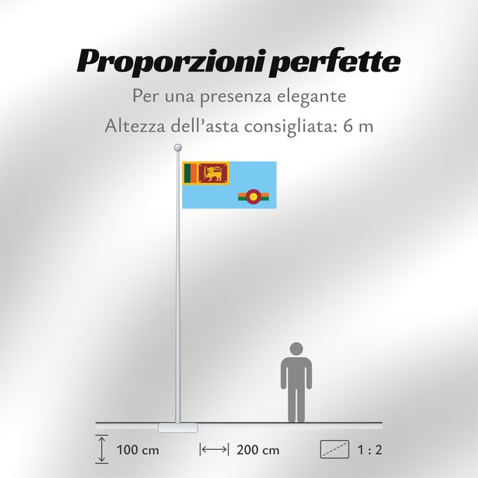 Proporzioni della bandiera: Ensign of the Royal Ceylon Air Force